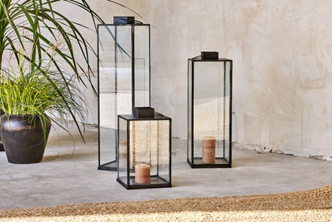 Black Floor Lanterns
