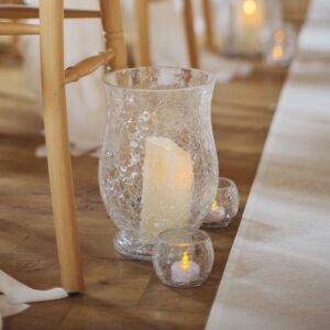 Candle Holders - Cracked Glass