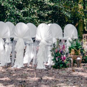 White Hood Chair Ruffles