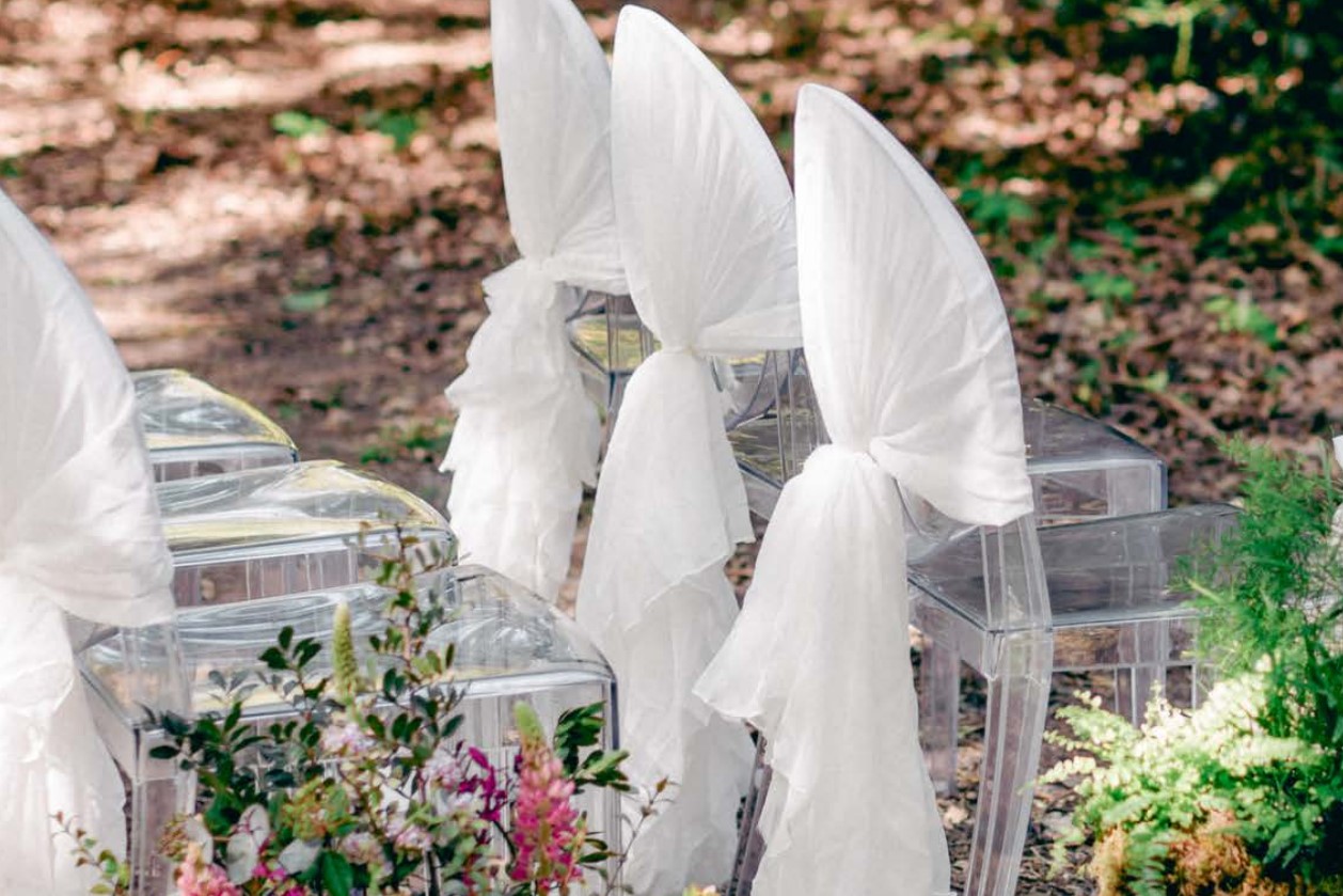 White Hood Chair Ruffles